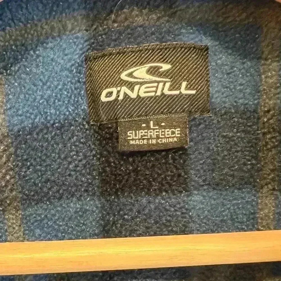 O’Neill large GLACIER PLAID SUPERFLEECE FLANNEL Snap button Shirt/Jacket - Picture 4 of 9